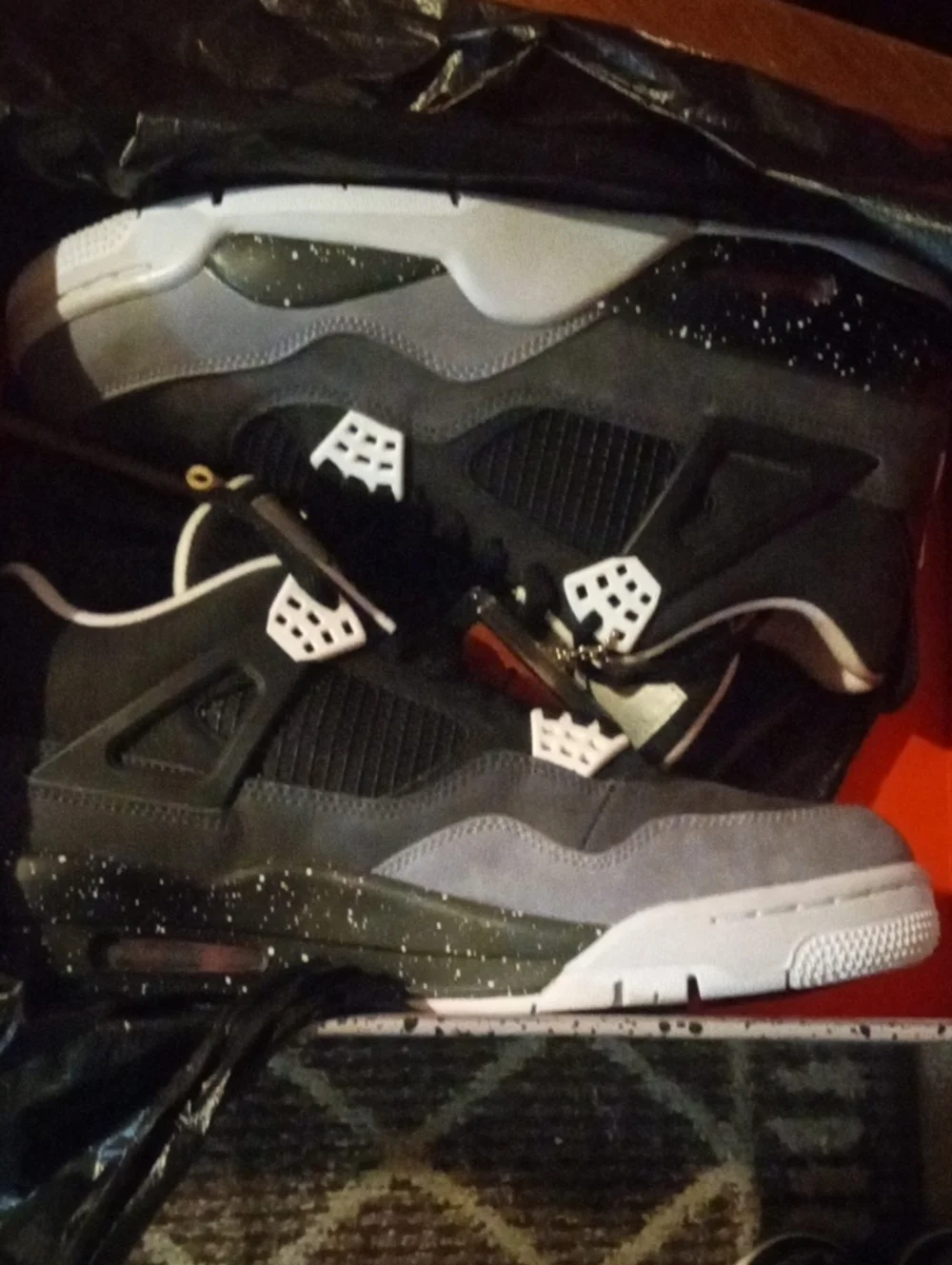 Men's Black &Grey Retro Basketball Sneakers